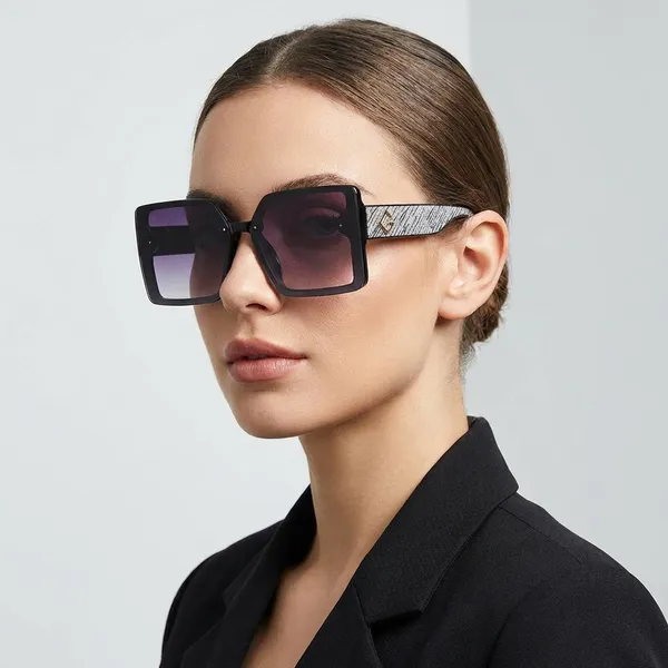 Black_Plastic_Frame_And_Polycarbonate_Lens_Casual_Sunglasses_For_Women_(Buy_1_Get_1_Free)