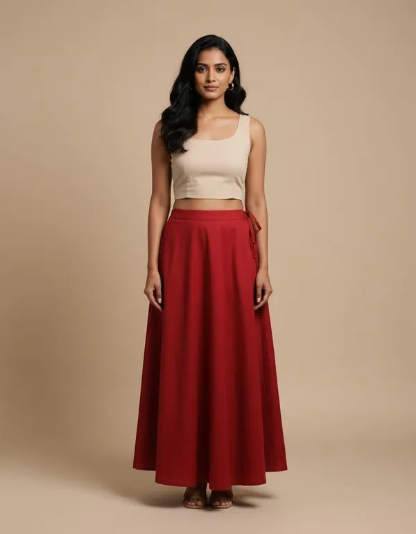 100%_Cotton_Premium_and_Elegant_Petticoat_with_Elastic_Support_in_Waist__by_Petti_Soft