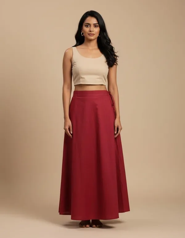 100%_Cotton_Premium_and_Elegant_Petticoat_with_Elastic_Support_in_Waist__by_Petti_Soft