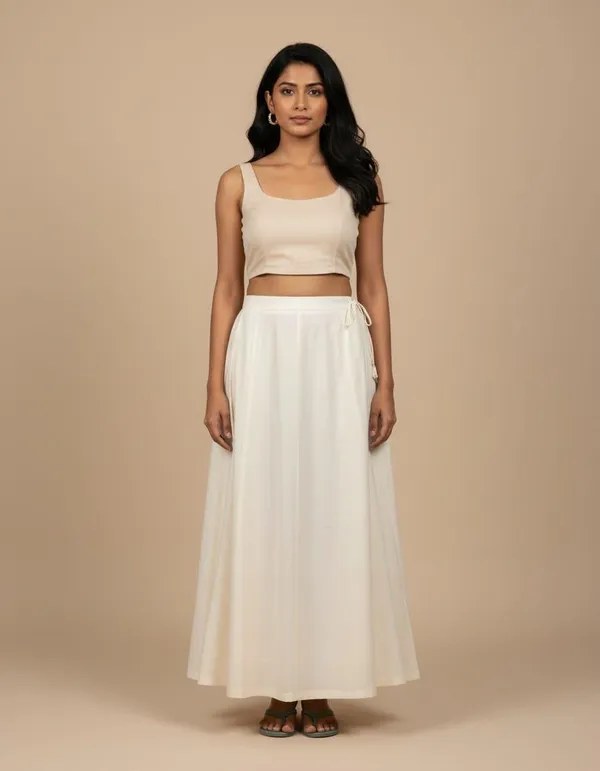 100%_Cotton_Premium_and_Elegant_Petticoat_with_Elastic_Support_in_Waist__by_Petti_Soft