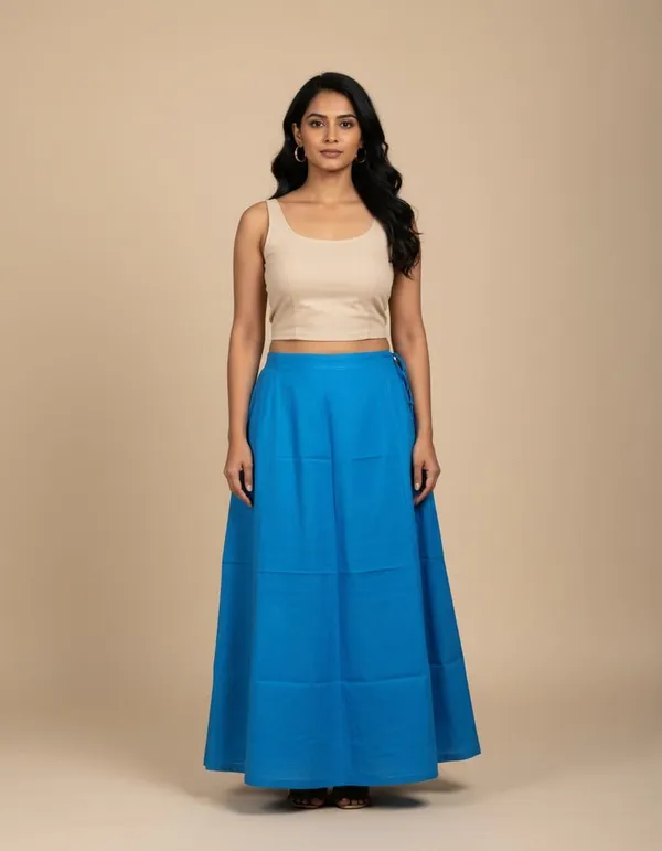 Sky_Blue_100%_Cotton_Premium_and_Elegant_Peti_Soft_Petticoat_(Measurements:_Waist_–_42_inches_|_Hips_–_48_inches_|_Length_–_38_inches_|_Bottom_Ghera_–_74_inches)__-_349