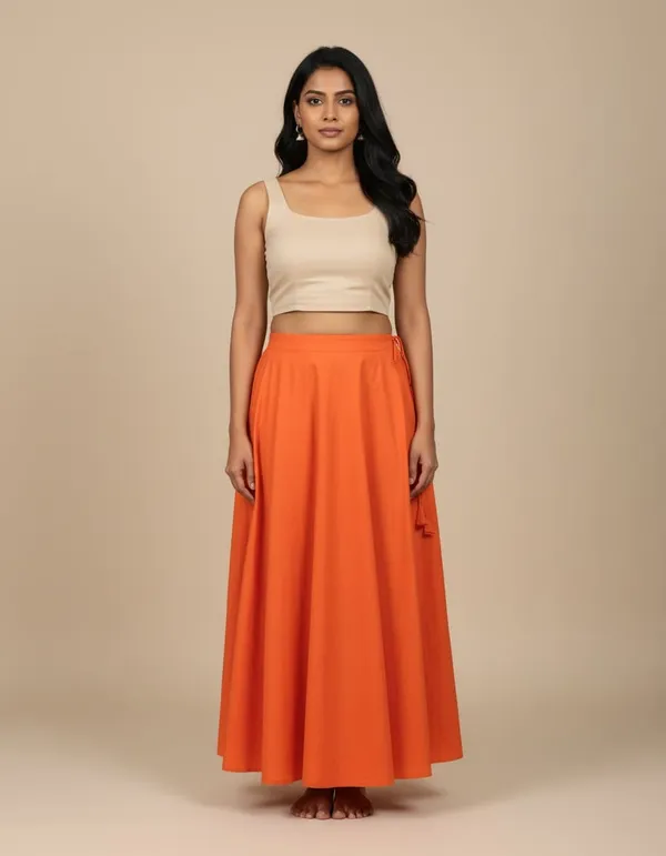 Bright_Orange_372_100%_Cotton_Premium_and_Elegant_Peti_Soft_Petticoat_(Measurements:_Waist_–_42_inches_|_Hips_–_48_inches_|_Length_–_38_inches_|_Bottom_Ghera_–_74_inches)_372