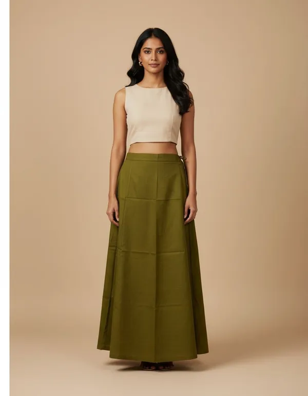 Olive_Green_100%_Cotton_Premium_and_Elegant_Peti_Soft_Petticoat_(Measurements:_Waist_–_42_inches_|_Hips_–_48_inches_|_Length_–_38_inches_|_Bottom_Ghera_–_74_inches)_338