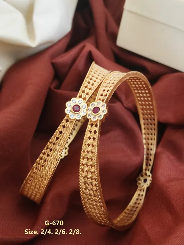 Gold_Fancy_Bangles_For_Girls_Set_Of_2_Pair_|_Designer_Unique_Shape_Ad_Diamond_Bangles_