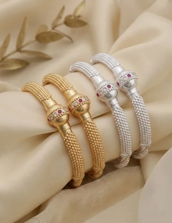Combo_Of_Diamond_Studded_Kada_Bangles_–_Gold_&_Silver_Plated_(Set_of_4)