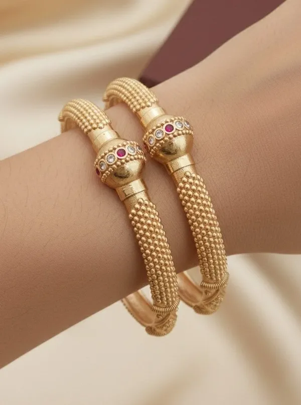 Combo_Of_Diamond_Studded_Kada_Bangles_–_Gold_&_Silver_Plated_(Set_of_4)