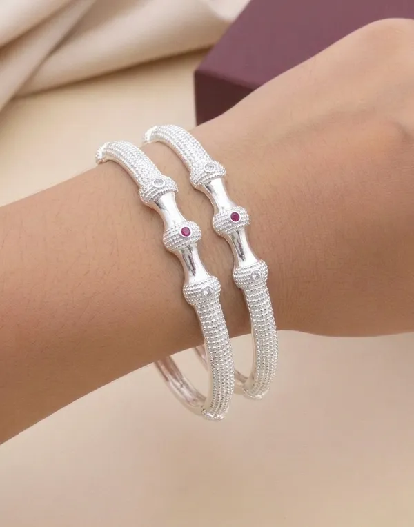 Designer_Silver_Plated_Bangle
