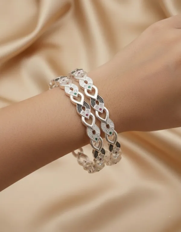 Diamond_Studded_Oxidise_Silver_Bangles_For_Women_Pack_of_2