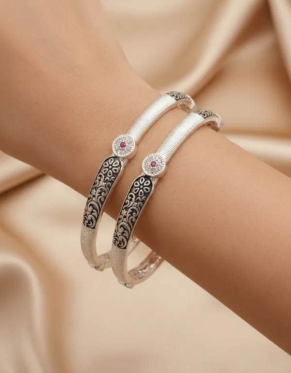 Diamond_Studded_Silver_Plated_Bangles_Pack_of_2