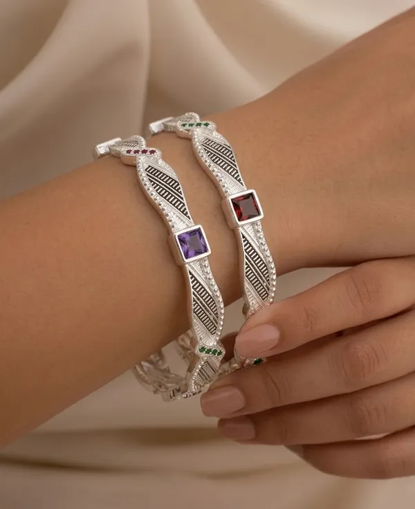 Dual_Stone_Designer_Silver-Plated_Diamond_Studded_Bangles_