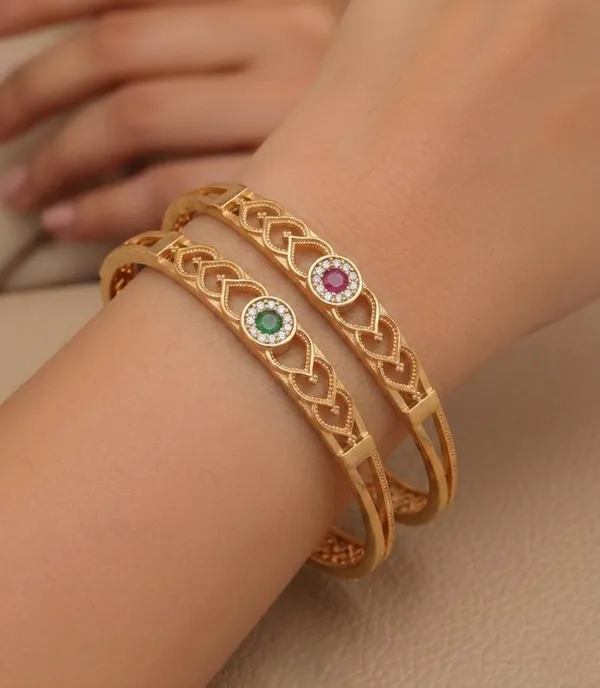 Elegant_Gold_Plated_American_Diamond_&_Ruby_Stone_Bangles_Combo_Set_for_Women_|_Daily_Wear_Designer_Kada_Set