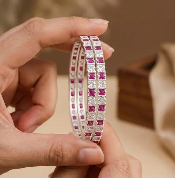 Elegant_Pink_&_White_Stone_Studded_Silver_Bangles_(Set_of_2)