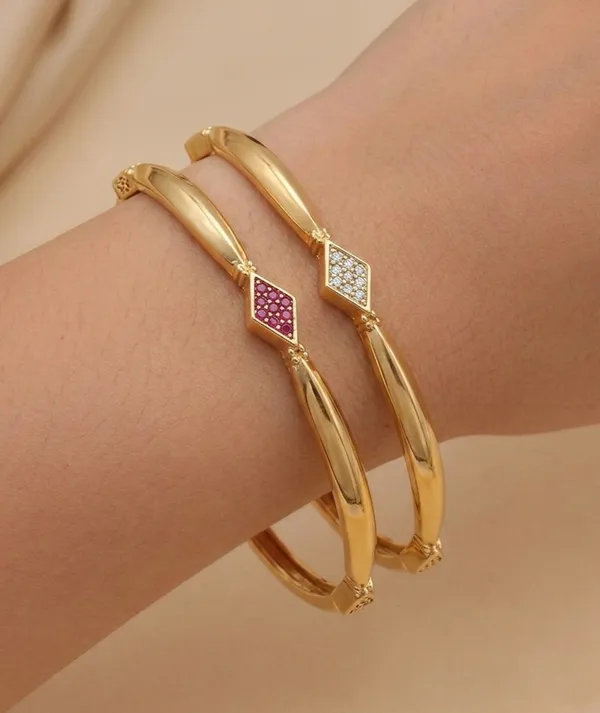 Elegant_Ruby_&_Crystal_Accent_Gold_Plated_Bangles