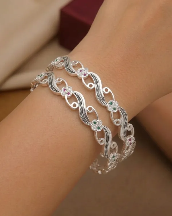 Floral_Sparkle_Silver-Plated_Diamond_Studded_Bangles_Pack_of_2