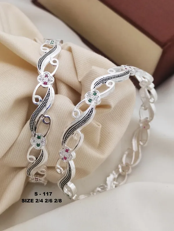 Floral_Sparkle_Silver-Plated_Diamond_Studded_Bangles_Pack_of_2