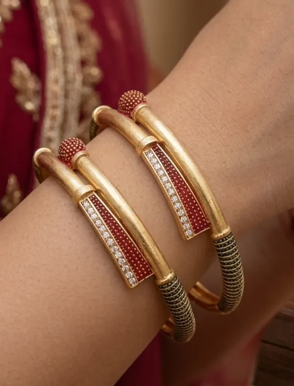 Gold_Plated_AD_Red_Enamel_Designer_Bangles_–_Traditional_Festive_Wear_Pair