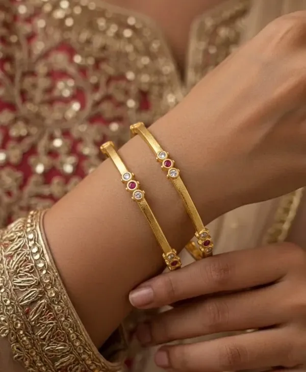 Gold_Plated_AD_Ruby_Minimal_Designer_Bangles