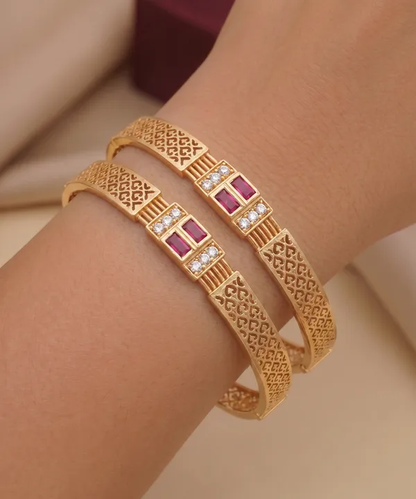 Gold-Plated__Kada_Bangles_with_Ruby_&_CZ_Stones_–_Designer_Ethnic_Bangles_for_Women_(Set_of_2)