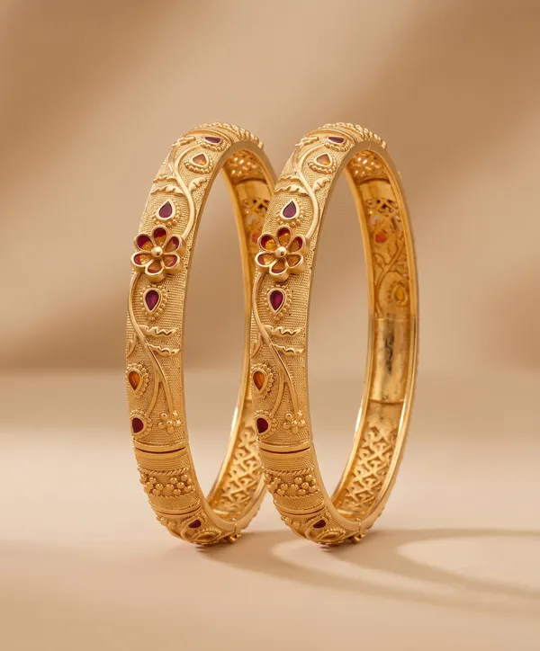 Micro_Gold_Plated_Floral_Designer_Bangles_for_Women_with_Enamel_Detailing_(Set_of_2)