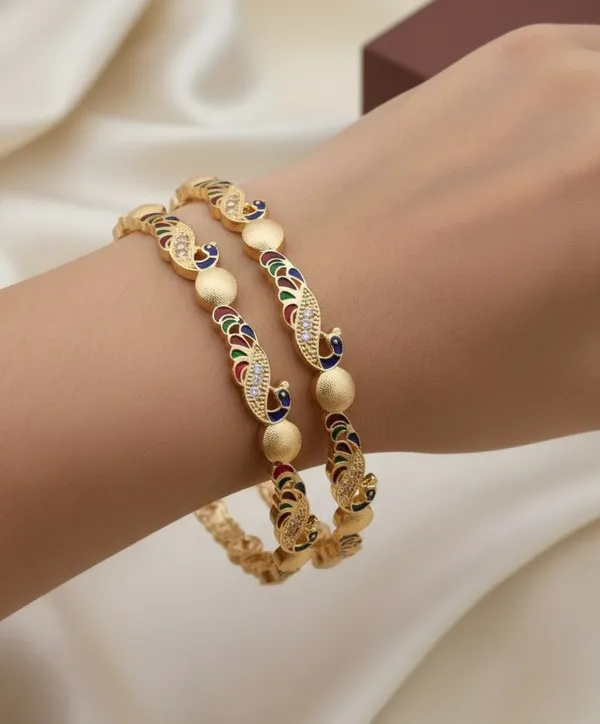 Gold_Plated_High_Peacock_Style_Bangles_Pack_Of_2
