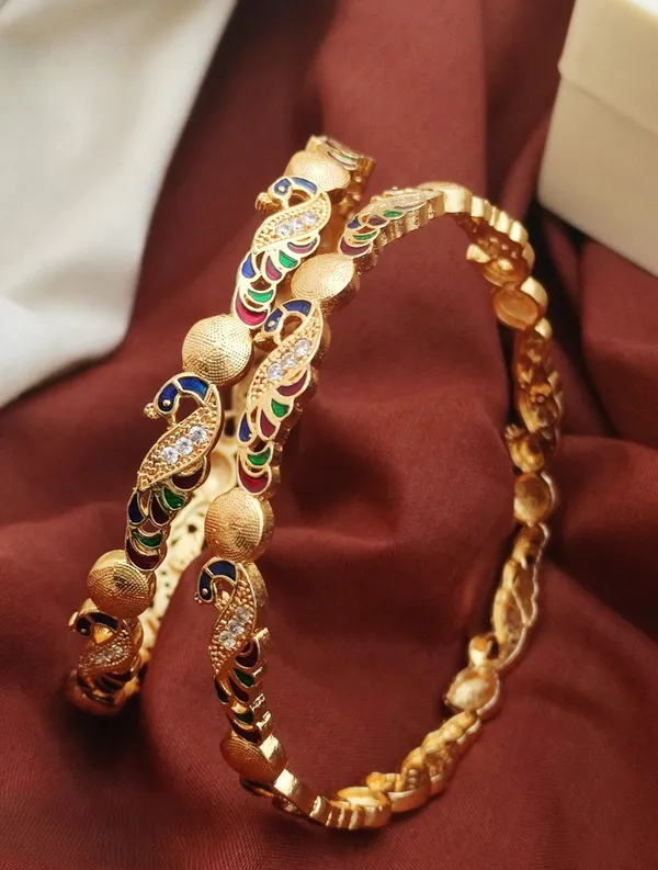 Gold_Plated_High_Peacock_Style_Bangles_Pack_Of_2