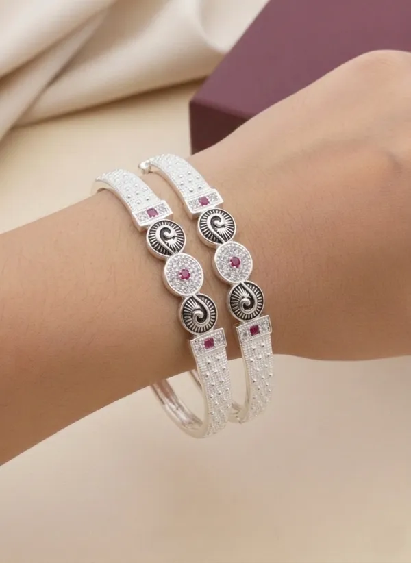 Oxidise_Silver_Bangles_With_AD_Diamond_Pack_of_2