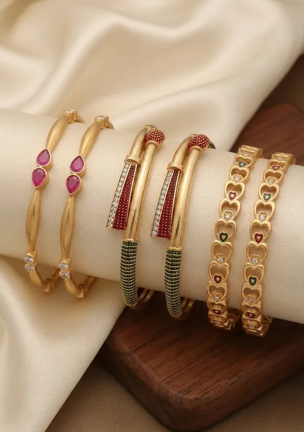 Premium_Gold-Plated_Designer_Bangle_Combo_Set_for_Women_|_Set_of_3_Pairs_Stone_&_Heart_Design_Bangles