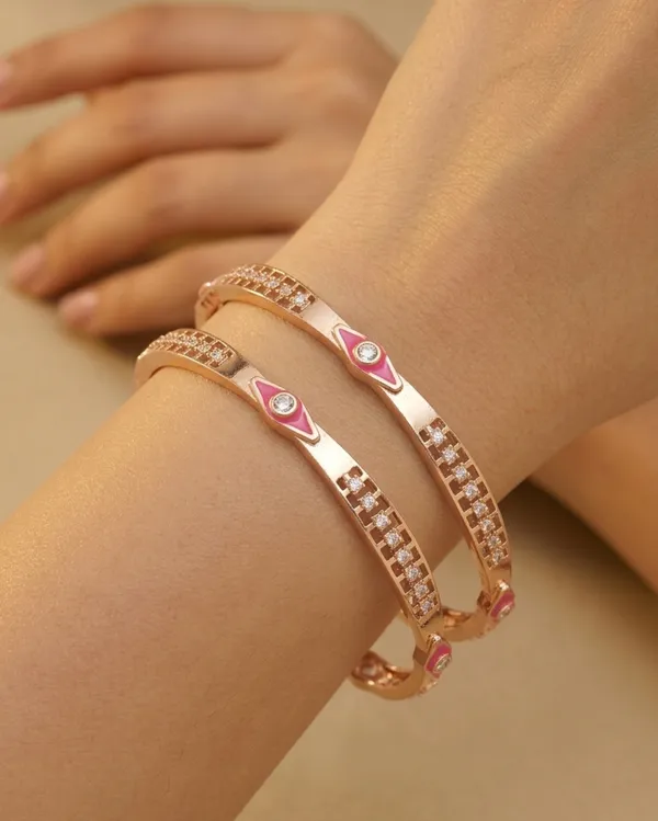 Rose_Gold_Diamond_Accent_Bangles_for_Women