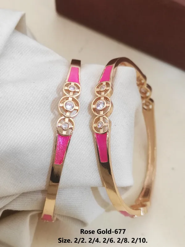 Rose_Gold_Pink_Enamel_Diamond_Bangles