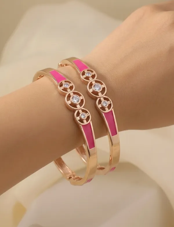 Rose_Gold_Pink_Enamel_Diamond_Bangles