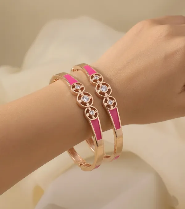 Rose_Gold_Pink_Enamel_Diamond_Bangles