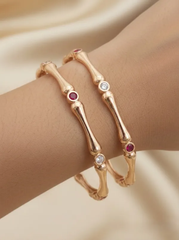 Rose_Gold_Plated_Ruby_White_Diamond_Sttudded_Bangles_(Pack_of_2)
