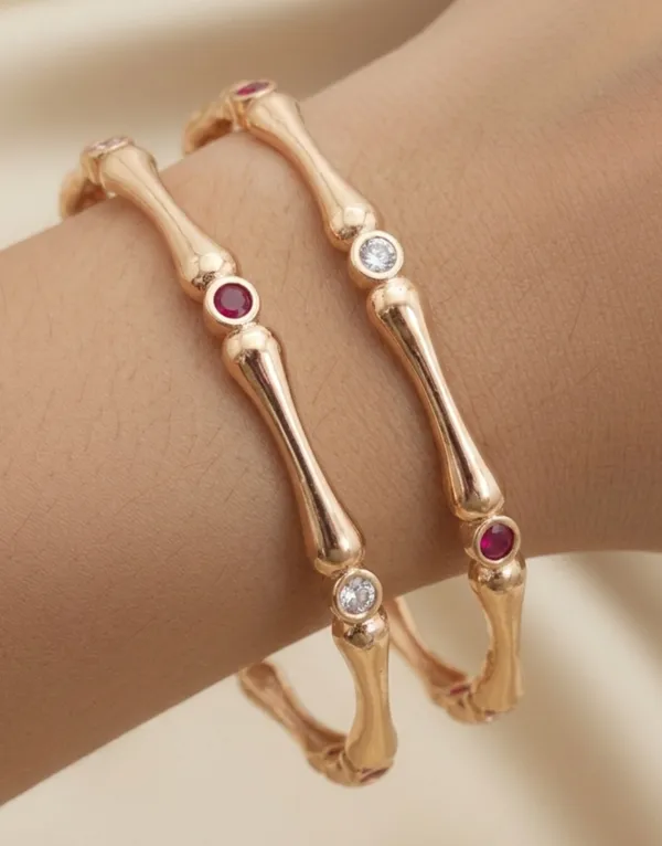 Rose_Gold_Plated_Ruby_White_Diamond_Sttudded_Bangles_(Pack_of_2)