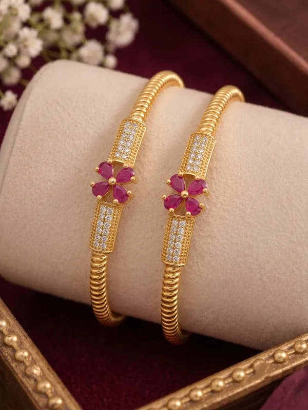 Ruby_Bloom_Gold_Plated_Floral_Bangles_–_Set_of_2