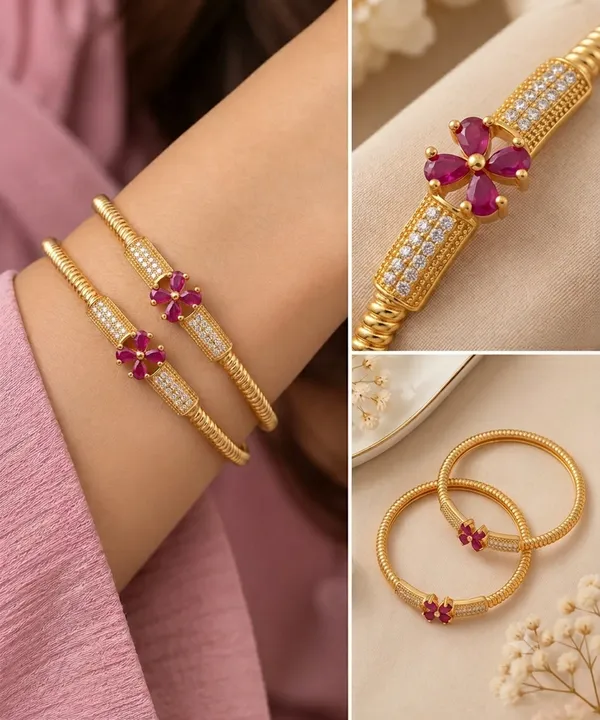 Ruby_Bloom_Gold_Plated_Floral_Bangles_–_Set_of_2
