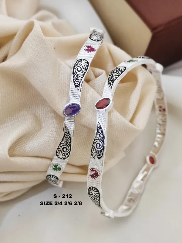 Silver_Plated_AD_Diamond_Studded_Designer_Bangles