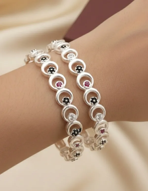 Silver_Plated_Designer_Bangle_Set_with_CZ_&_Multicolor_Stones_for_Women_(Set_of_6)