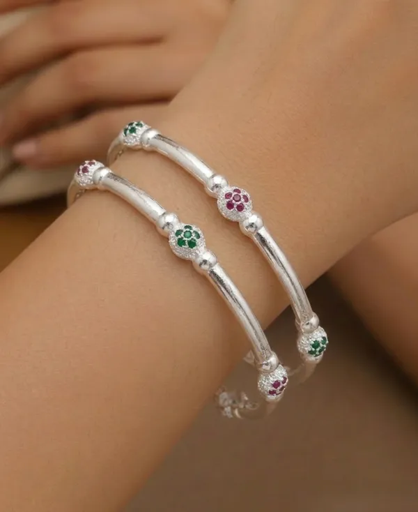 Silver_Plated_Designer_Bangle_Set_with_CZ_&_Multicolor_Stones_for_Women_(Set_of_6)