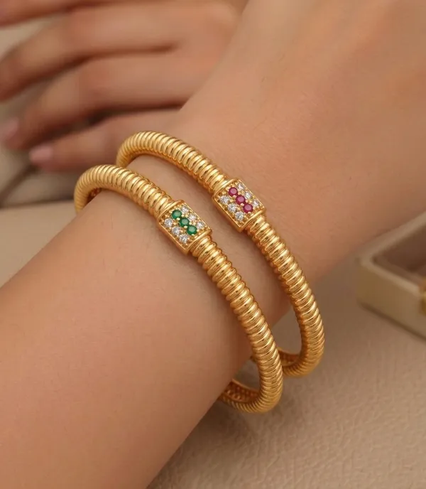 Spiral_Gold_Bangles_with_Multicolor_Stone_Accents_–_Pack_of_2