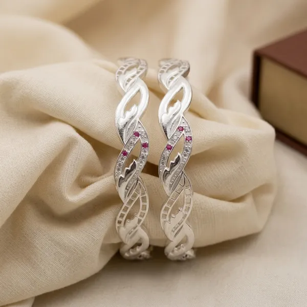 Velisse_Silver_Plated_Twisted_CZ_&_Ruby_Stone_Daily_Wear_Bangles_for_Women