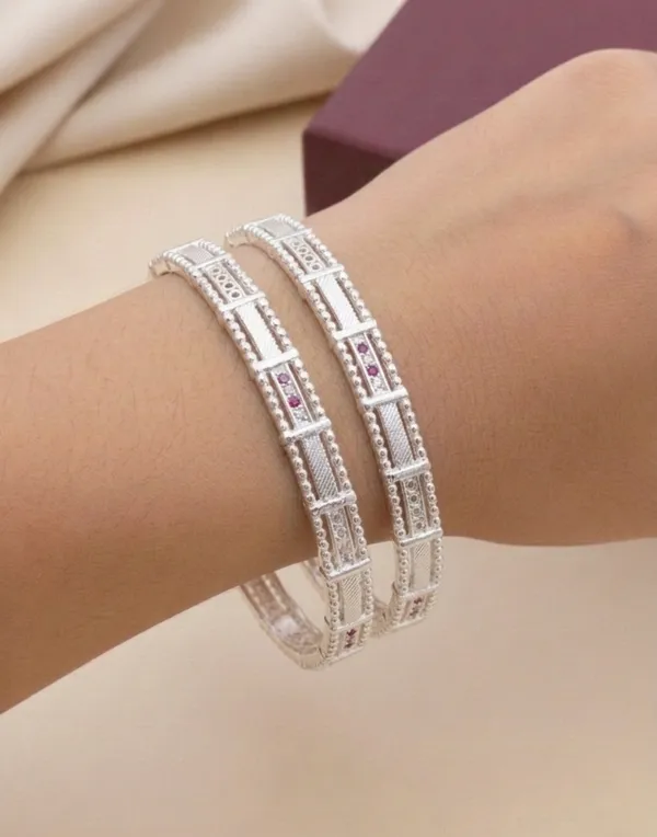 Ruby_Accent_Silver-Plated_Diamond_Studded_Daily_Wear_Bangles