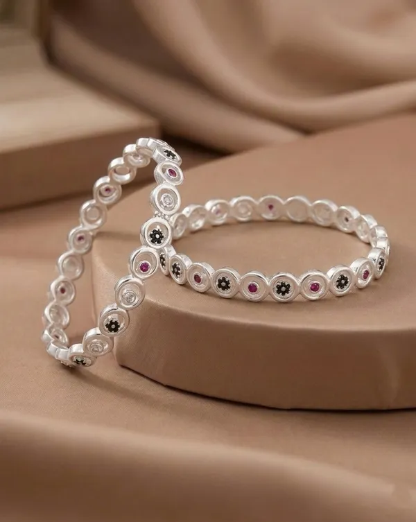 Moon_Shape_Silver_Plated_Diamond_Studded_Bangles_(Pack_of_2)