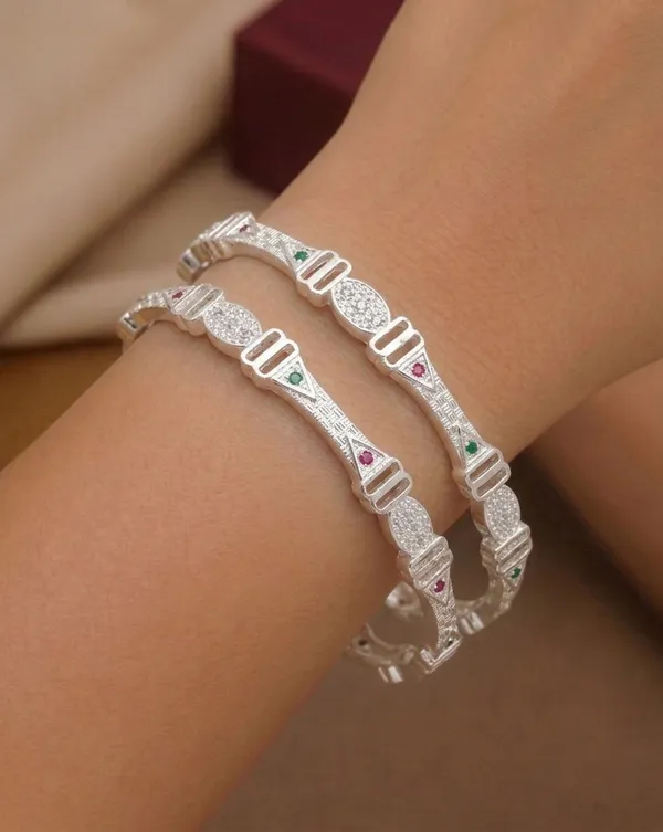 High_Silver_Plated_Diamond_Studded_Bangles_Pack_of_2