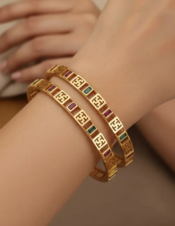Gold_Plated_Bangles_|_Beautiful_Design_With_Cz_Diamond_2_Pcs