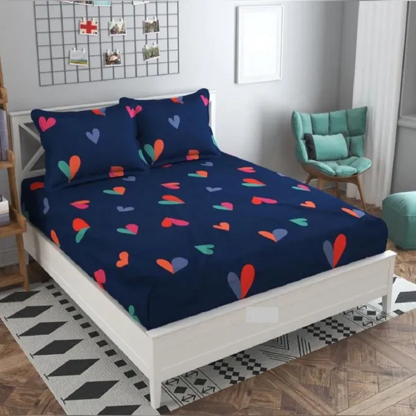 Elephant_Brown_Cotton_Fitted_Bedsheet_With_Pillow_Covers