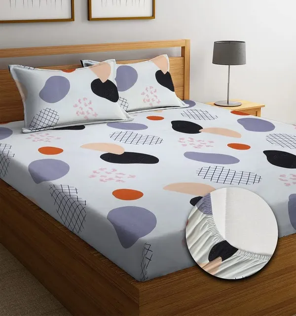 Light_Purple_Fitted_Bedsheet_Set_With_Pillow_Covers