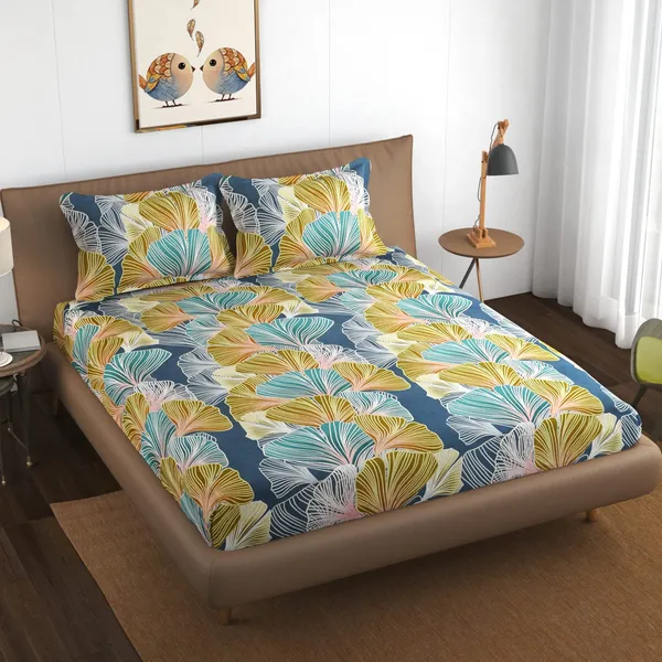 Black_Cotton_Fitted_Bedsheet_With_Pillow_Covers
