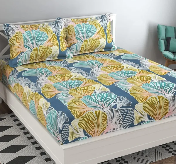 Black_Cotton_Fitted_Bedsheet_With_Pillow_Covers
