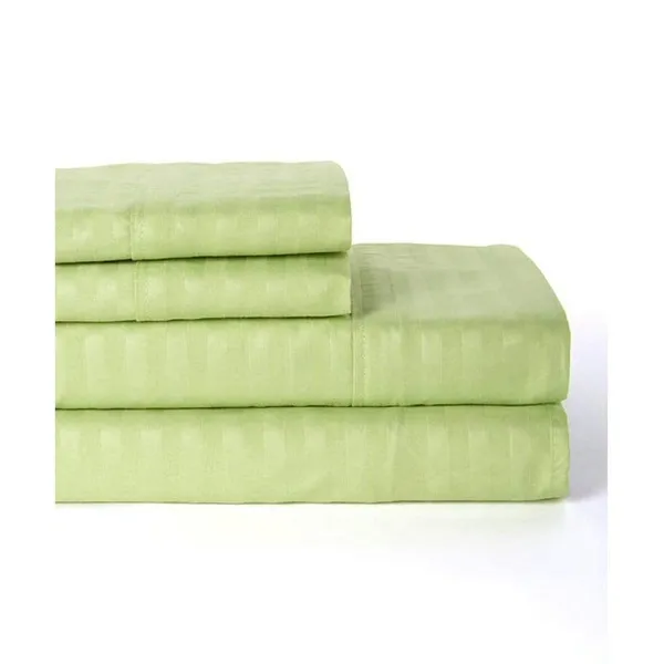 Green_Satin_Striped_Bedsheet_With_Pillow_Covers