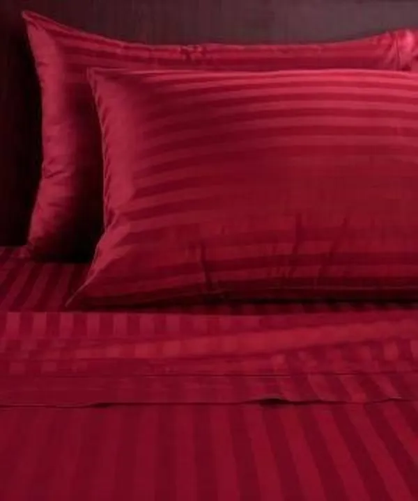 Maroon_Satin_Striped_King_Size_Bedsheet_With_Pillow_Covers